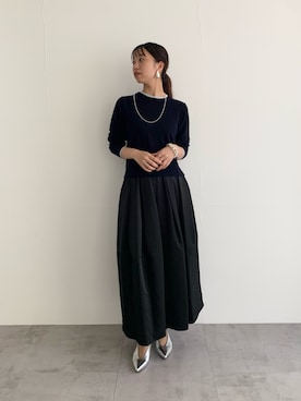 「アイテム（ブレスレット）」を使った、matsudaさん（レディース・162cm）の秋コーディネート