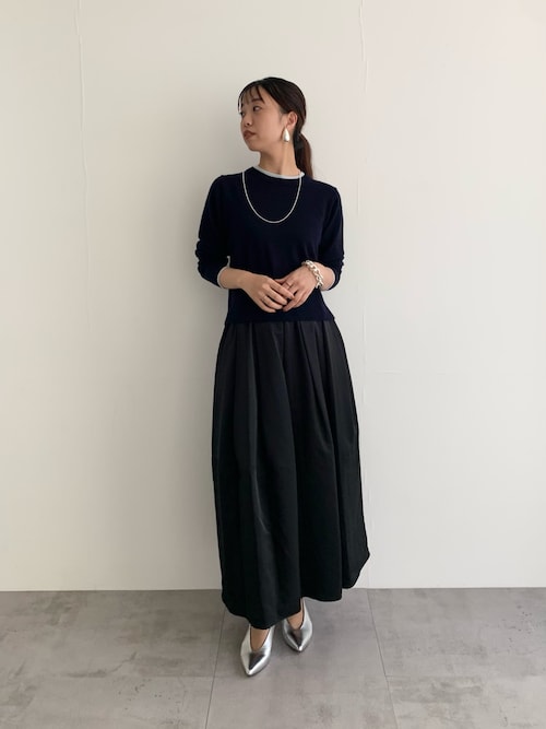 新品タグ付き★noisy noisy★byウエサコ/カシミア混セーター CASHMERE CREW-NECK JUMPER カシミヤクルー ネックセーター ダーク