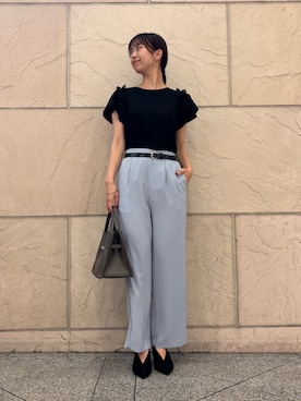 「きれいめ派カットソー」｜matsudaさん（レディース・162cm）の夏コーディネート