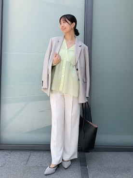 「URBAN RESEARCH ROSSO WOMEN（アーバンリサーチ　ロッソ）のアイテム（パンツ）」を使った、matsudaさん（レディース・162cm）の春コーディネート