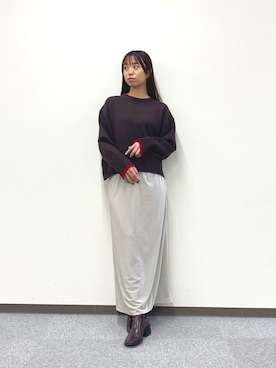 「トレンド秋素材コーデ」｜matsudaさん（レディース・162cm）の秋コーディネート