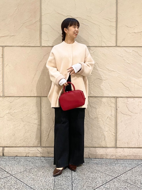 美品　エレンディーク ラクーンカーディガン ミント サイズ2 極美品】エレンディークELENDEEKCNラクーンミックスダブルカーディガン