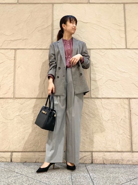 「秋服」｜「アイテム（その他アウター）」を使った、matsudaさん（レディース・162cm）の秋コーディネート