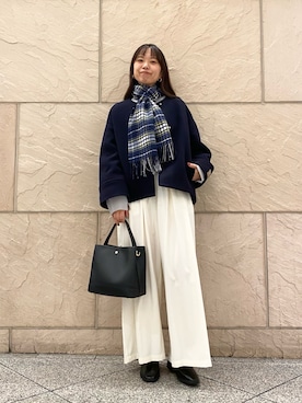 「アイテム（その他アウター）」を使った、matsudaさん（レディース・162cm）の冬コーディネート