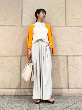 「RODE SKO（ロデスコ）のアイテム（サンダル）」を使った、matsudaさん（レディース・162cm）の夏コーディネート