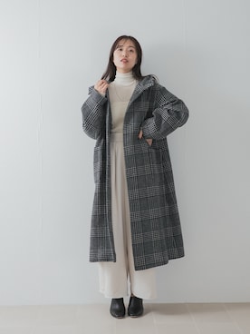 「URBAN RESEARCH ROSSO WOMEN(アーバンリサーチ ロッソ)のアンチピリングスタンドフードコート(その他アウター、その他)」を使った、matsudaさん(レディース・162cm)の秋コーディネート