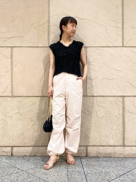 「アイテム（イヤリング）」を使った、matsudaさん（レディース・162cm）の夏コーディネート