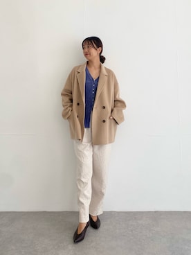 「アイテム（その他アウター）」を使った、matsudaさん（レディース・162cm）の秋コーディネート