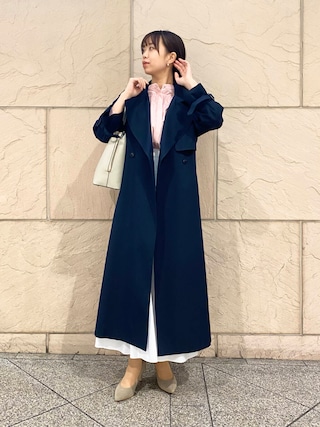 SW　ROSSO アーバンリサーチ　ベルト付きトレンチコート ネイビー URBAN RESEARCH ROSSO WOMEN（アーバンリサーチ ロッソ）の「撥