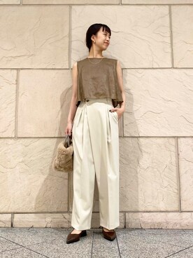 「オンオフ兼用」｜「アイテム（ブレスレット）」を使った、matsudaさん（レディース・162cm）の夏コーディネート