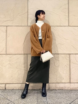 「秋服」｜「アイテム（その他アウター）」を使った、matsudaさん（レディース・162cm）の秋コーディネート