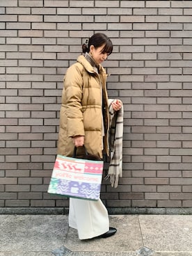 「アイテム（バレッタ/ヘアクリップ）」を使った、matsudaさん（レディース・162cm）の冬コーディネート