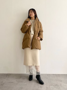「アイテム（その他アウター）」を使った、matsudaさん（レディース・162cm）の秋コーディネート