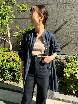 「アイテム（シャツワンピース）」を使った、matsudaさん（レディース・162cm）の夏コーディネート