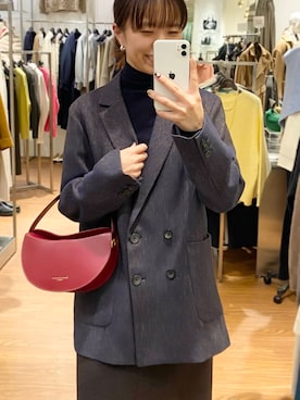 「オンオフ兼用」｜「アイテム（その他アウター）」を使った、matsudaさん（レディース・162cm）の冬コーディネート