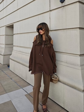 「スラックスパンツ」｜esutoreja    公式さん（レディース・155cm）の秋コーディネート