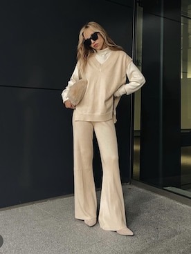 「海外系ファッション」｜「アイテム（セットアップ）」を使った、esutoreja    公式さん（レディース・153cm）の秋コーディネート