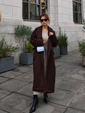 「おでかけコーデ」｜「アイテム（チェスターコート）」を使った、esutoreja    公式さん（レディース・155cm）の秋コーディネート