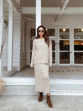 「アイテム（セットアップ）」を使った、esutoreja    公式さん（レディース・155cm）の冬コーディネート