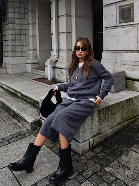 「アイテム（セットアップ）」を使った、esutoreja    公式さん（レディース・155cm）の秋コーディネート