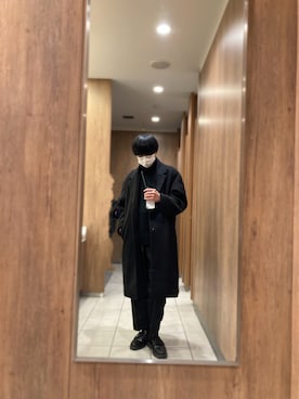 「GUコーデ」｜「アイテム（チェスターコート）」を使った、tetsulikefashionさん（メンズ・171cm）の冬コーディネート
