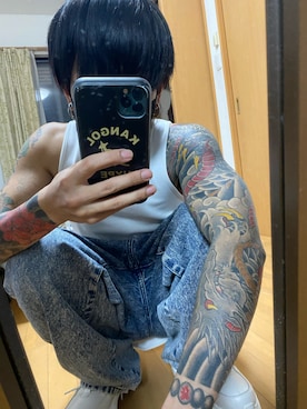 「刺青」｜ゆうさん（メンズ・167cm）の春コーディネート