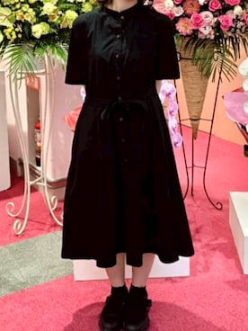 「無印良品（ムジルシリョウヒン）のアイテム（ワンピース）」を使った、えいみーさん（レディース・167cm）の秋コーディネート