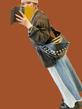 「アイテム（デニムスカート）」を使った、2828mingusさん（レディース・150cm）の秋コーディネート