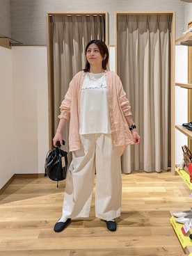 「studio CLIP（スタディオクリップ）のアイテム（パンツ）」を使った、emiclip1921さん（レディース・160cm）の春コーディネート