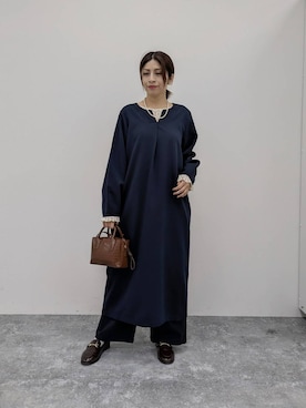 「studio CLIP（スタディオクリップ）のアイテム（バッグ）」を使った、emiclip1921さん（レディース・160cm）の冬コーディネート