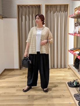 「studio CLIP（スタディオクリップ）のデザインチェーンネックレス（ネックレス、その他）」を使った、emiclip1921さん（レディース・160cm）の夏コーディネート