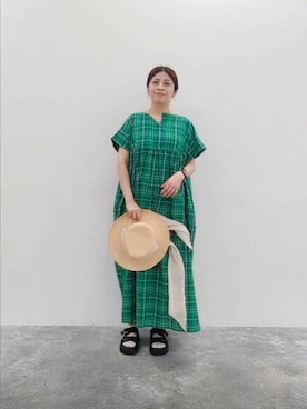 「studio CLIP（スタディオクリップ）のアイテム（ワンピース/ドレス）」を使った、emiclip1921さん（レディース・160cm）の春コーディネート