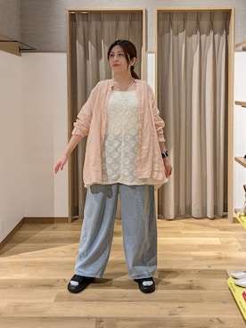 「studio CLIP（スタディオクリップ）のアイテム（パンツ）」を使った、emiclip1921さん（レディース・160cm）の春コーディネート