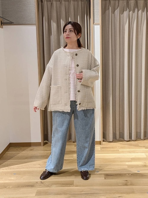 ドルマンツイードジャケット《オケージョン2026SS》（ノーカラー