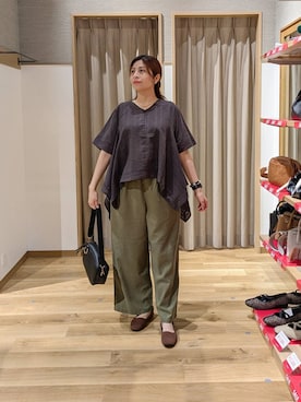 「studio CLIP（スタディオクリップ）のアイテム」を使った、emiclip1921さん（レディース・160cm）の夏コーディネート