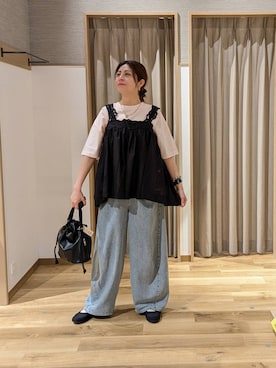 「studio CLIP（スタディオクリップ）のアイテム」を使った、emiclip1921さん（レディース・160cm）の春コーディネート