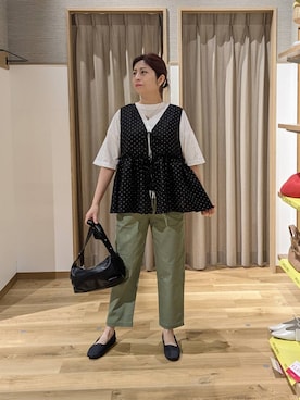 「studio CLIP（スタディオクリップ）のアイテム（バッグ）」を使った、emiclip1921さん（レディース・160cm）の春コーディネート