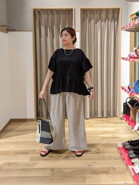 「studio CLIP（スタディオクリップ）のアイテム」を使った、emiclip1921さん（レディース・160cm）の夏コーディネート