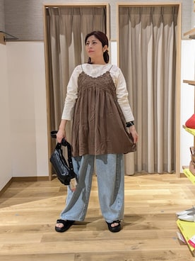 「studio CLIP（スタディオクリップ）のアイテム（バッグ）」を使った、emiclip1921さん（レディース・160cm）の春コーディネート