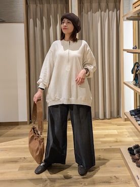 「アイテム（ハンチング/ベレー帽）」を使った、emiclip1921さん（レディース・160cm）の秋コーディネート