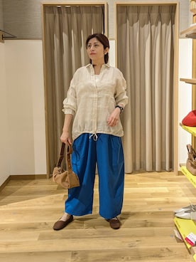 「studio CLIP（スタディオクリップ）のアイテム（バッグ）」を使った、emiclip1921さん（レディース・160cm）の春コーディネート