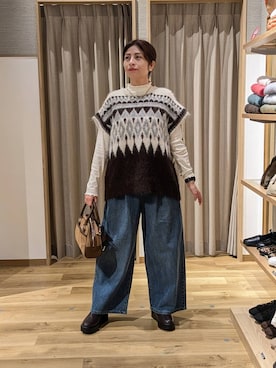 「アイテム（ネックレス）」を使った、emiclip1921さん（レディース・160cm・30代）の冬コーディネート