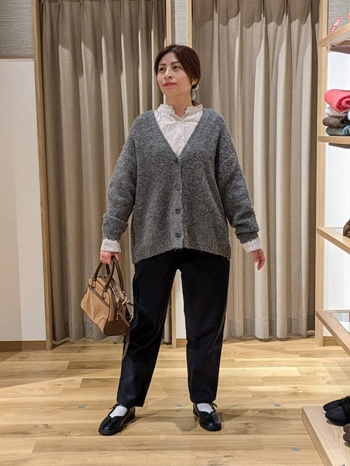 セール】《natural by clip》ウールミックスブークレカーディガン