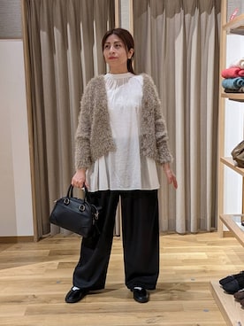 「アイテム（カーディガン/ボレロ）」を使った、emiclip1921さん（レディース・160cm・30代）の冬コーディネート