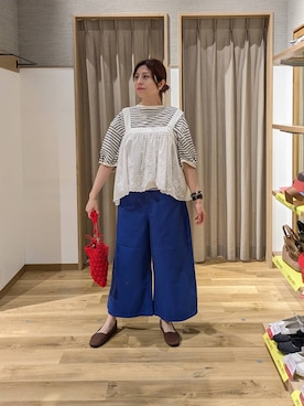 「studio CLIP（スタディオクリップ）のアイテム（トップス）」を使った、emiclip1921さん（レディース・160cm）の春コーディネート