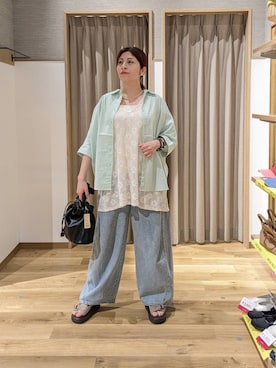 「studio CLIP（スタディオクリップ）のアイテム（トップス）」を使った、emiclip1921さん（レディース・160cm）の春コーディネート