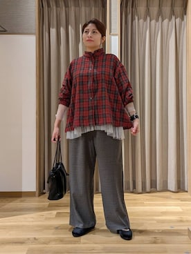 「アイテム（ヘアアクセサリー、ベージュ系）」を使った、emiclip1921さん（レディース・160cm）の秋コーディネート
