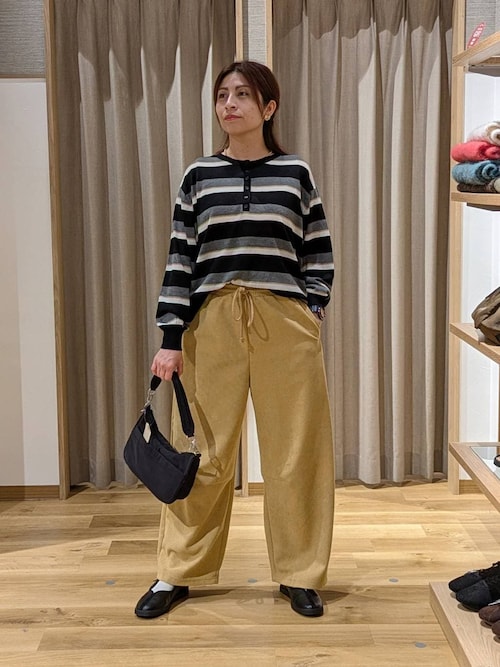 studio CLIP＊ヘンリーネックマルチボーダープルオーバー セール】【ONKUL掲載商品】ヘンリーネックマルチボーダープルオーバー