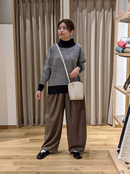 セール】ツイードライクバレルパンツ[プチ・プラスサイズあり]（その他