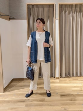 「studio CLIP（スタディオクリップ）のアイテム」を使った、emiclip1921さん（レディース・160cm）の春コーディネート